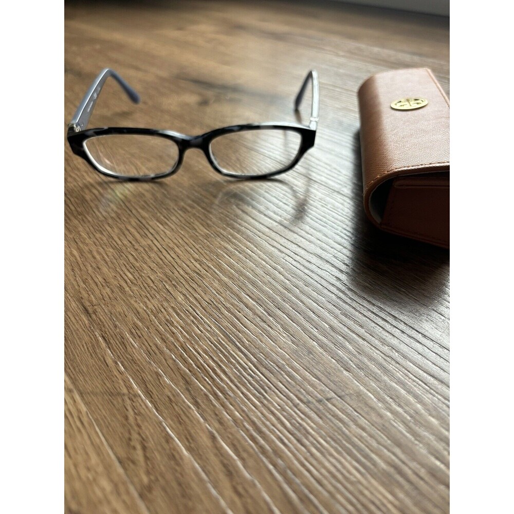 Tory Burch Black Blue Tortoise Rectangular Glasse… - image 1